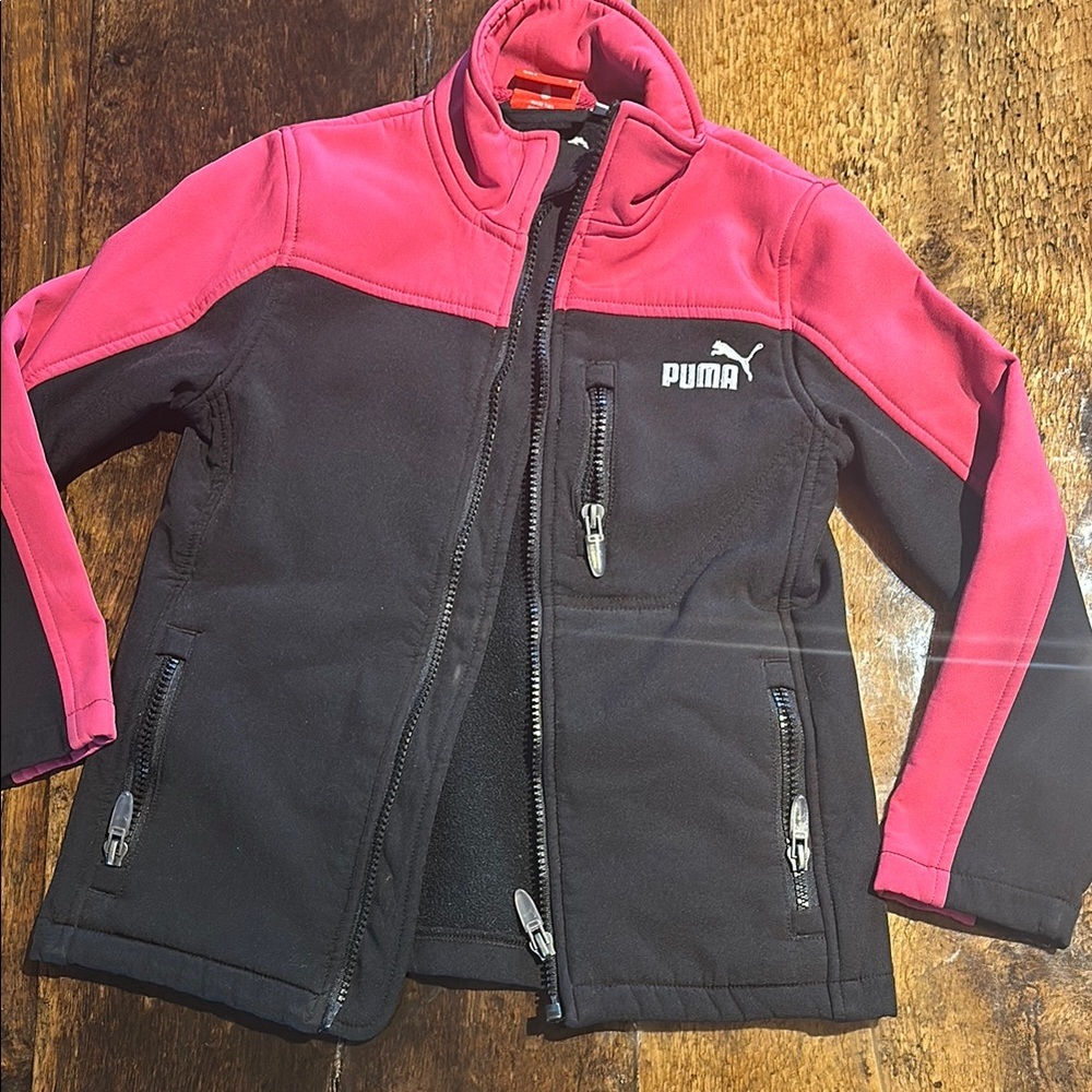 Puma Kids Jacket - Black and Pink